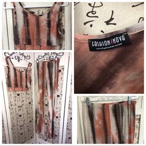 SOLD.Fashion Nova Tie Dye set Crop Top and Pants